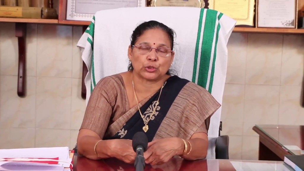 Thrissur district panchayath president Mary Thomas