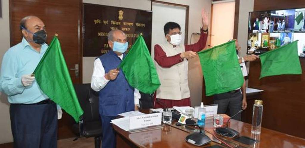 Flagging off via video conference from Delhi