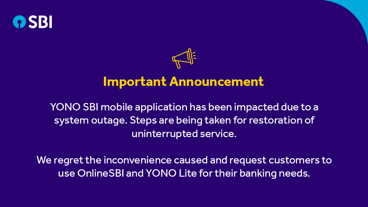 SBI Yono has been hit by system outrage