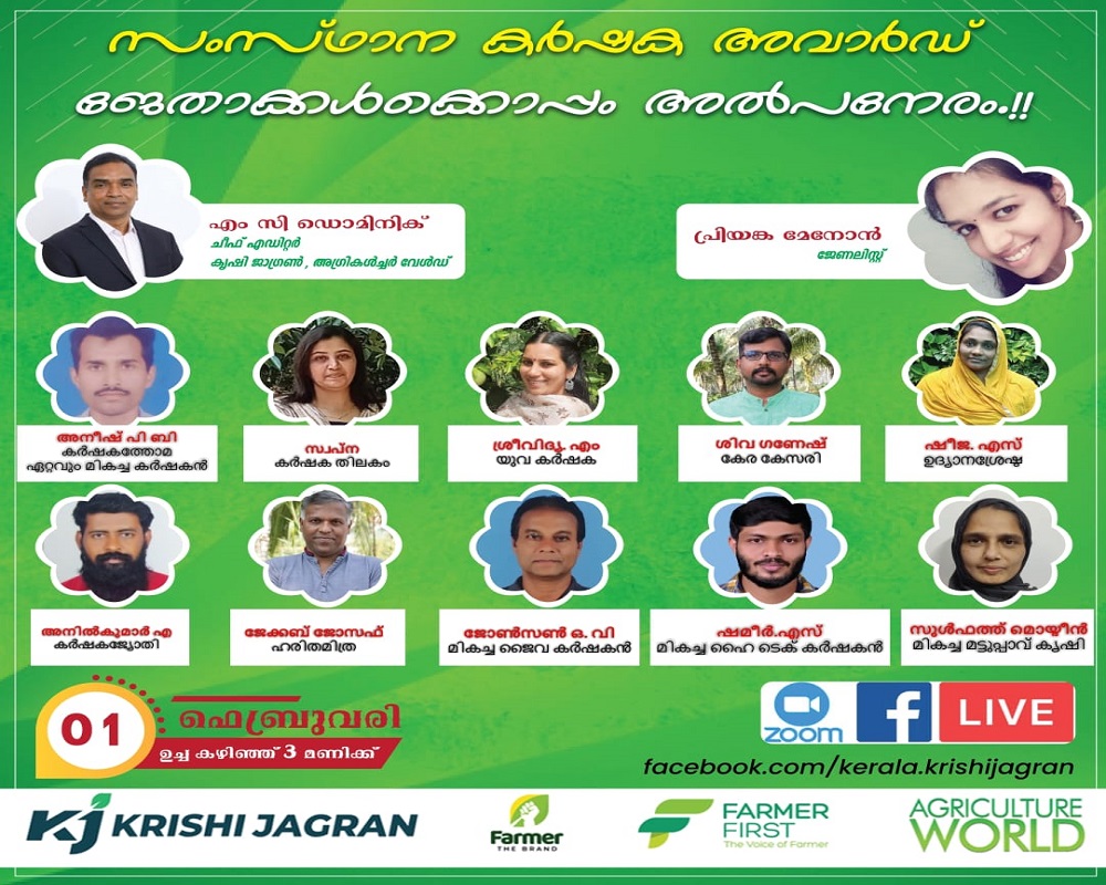 Kerala State Best Farmer Awardees on Krishijagran