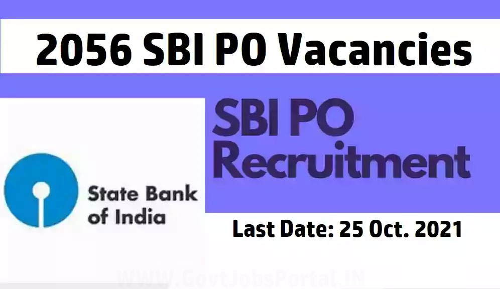 SBI PO Recruitment 2021: Notification for 2056 vacancies