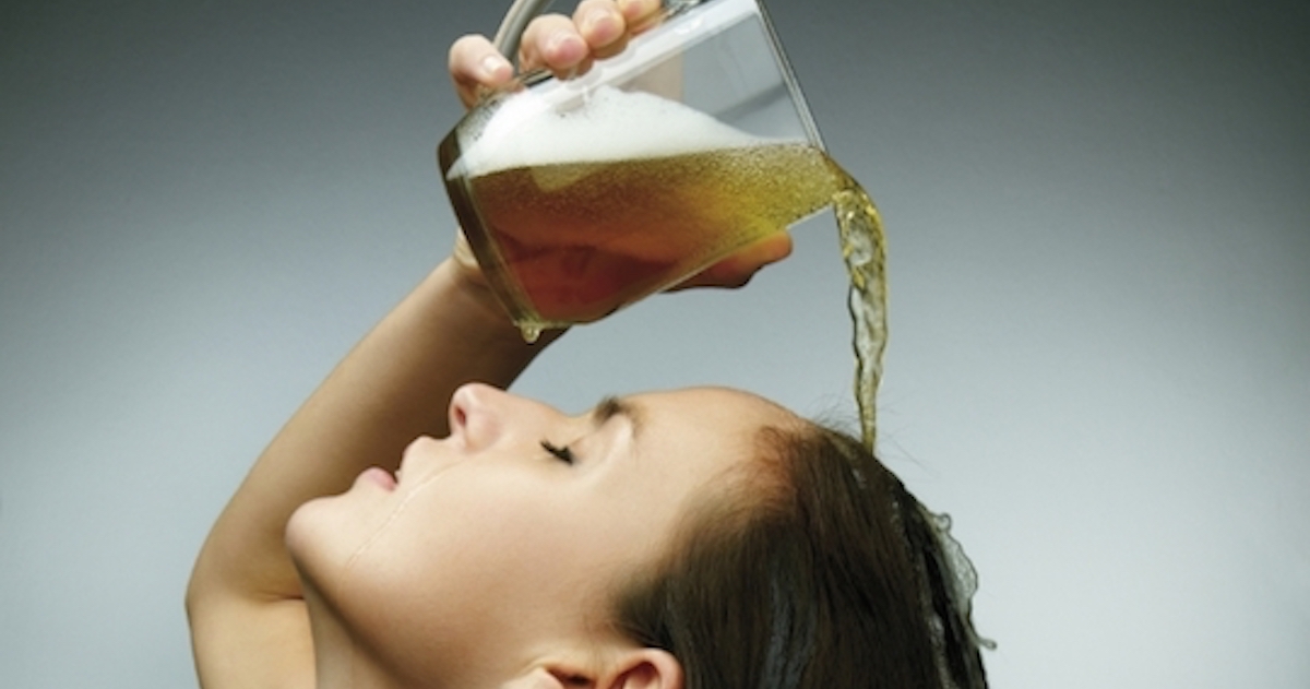 'Beer' tips for shiny beautiful hair