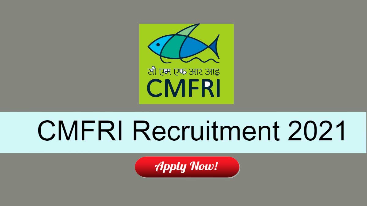 Temporary vacancy of two young professionals in Vizhinjam CMFRI