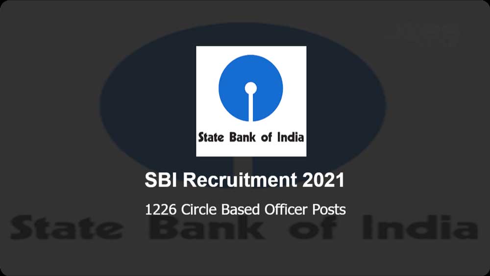 SBI CBO recruitment 2021: Apply for 1226 posts