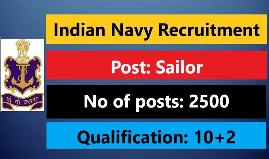 Indian Navy Recruitment 2022: Apply for 2500 Sailor Vacancies