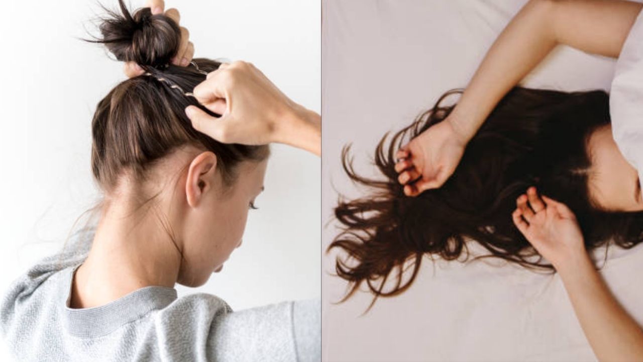 Is it better to loosen or tie your hair at night?