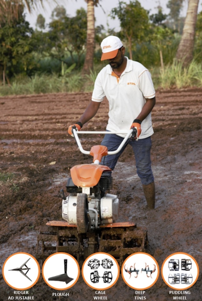Stihl’s MH 710 Power Tiller with the Plough attachment