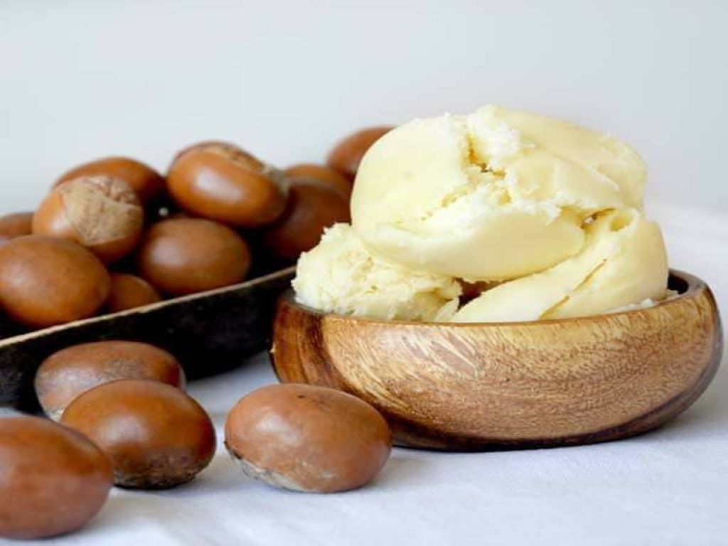 African shea butter: shea butter is a fat extracted from the nut of the African shea tree.