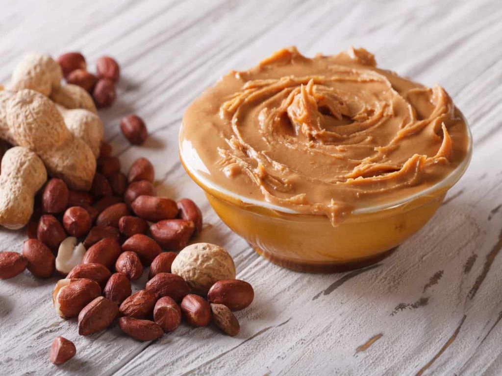 Peanut butter is a food paste or spread made from ground, dry-roasted peanuts.