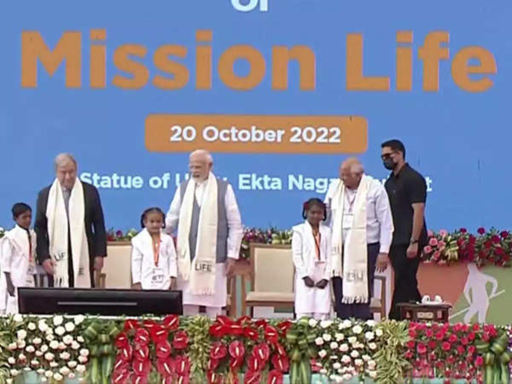 Prime Minister Narendra Modi today launched Mission LiFE (Lifestyle for Environment) at the Statue of Unity at Ekta Nagar in Kevadia.