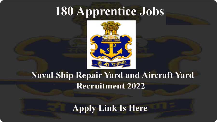 Apply Now for Apprentice Vacancies at Naval Repair/ Aircraft Yard