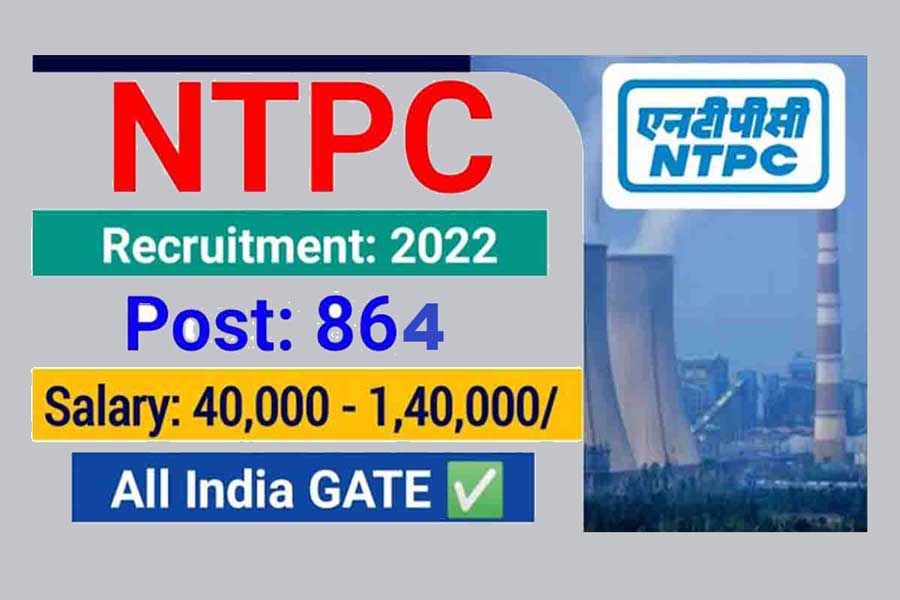 Apply for 864 executive trainee posts  NTPC Limited; Salary: Rs 40,000 to Rs 1,40,000;
