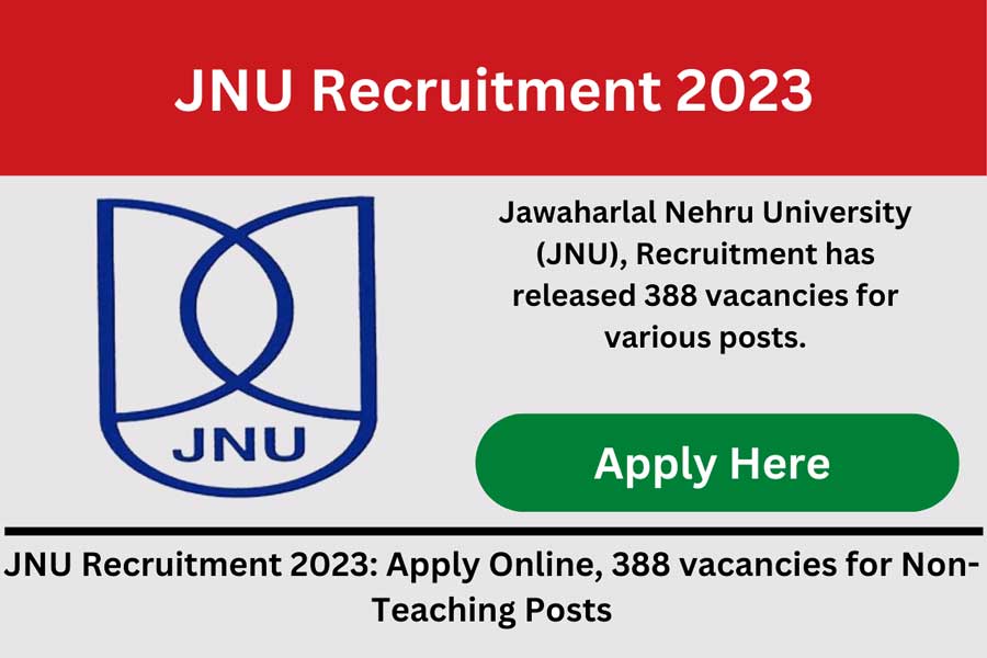 JNU Recruitment 2023: Apply online for various vacancies