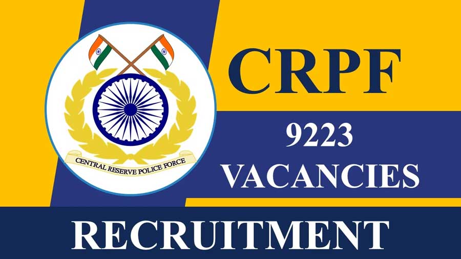 CRPF Recruitment  2023: Apply online for 9223 vacancies
