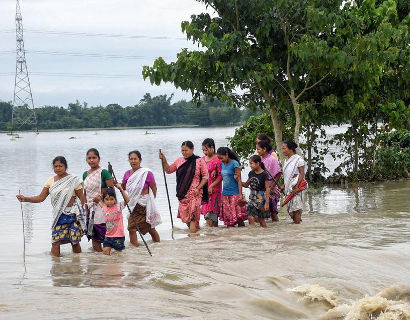 Assam flood, mostly 4.96 lakh people got affected says official reports