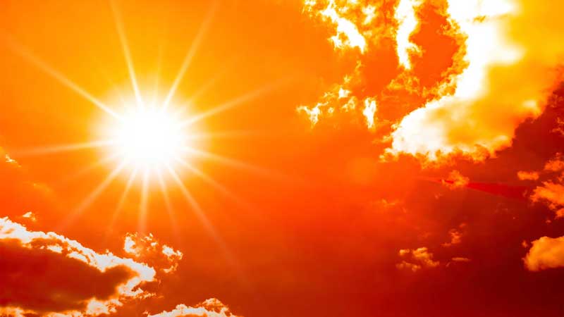 High temperatures and humid air weather forecast