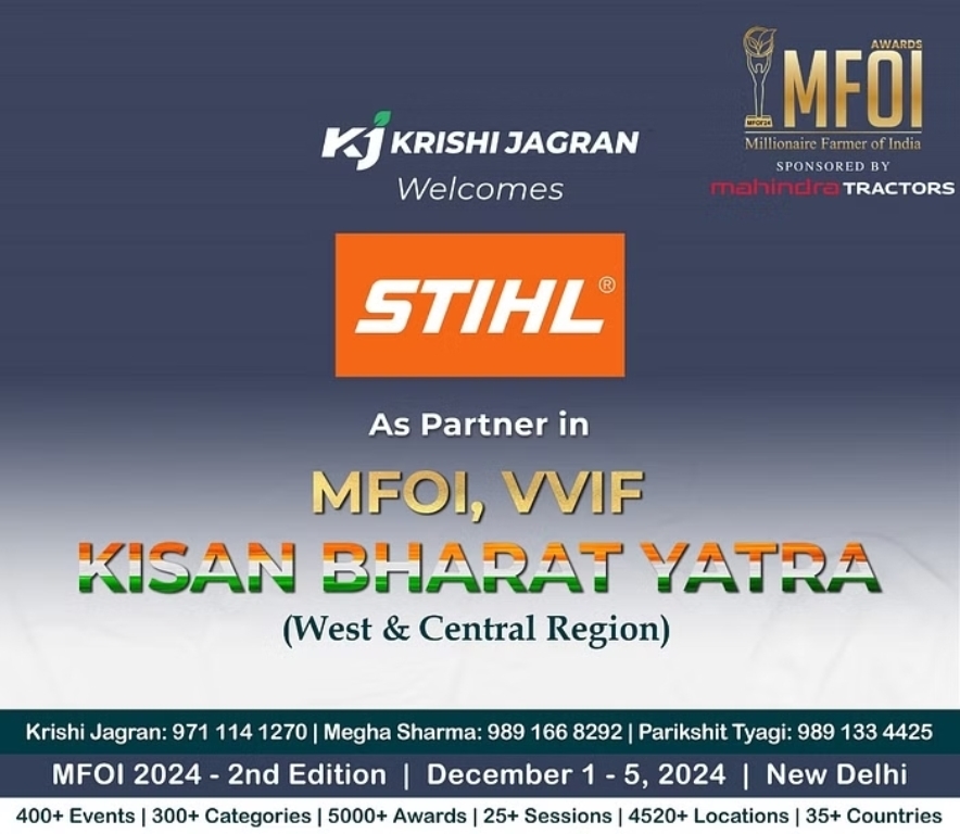 MFOI, VVIF Kisan Bharat Yatra in West and Central Regions: STIHL as partner
