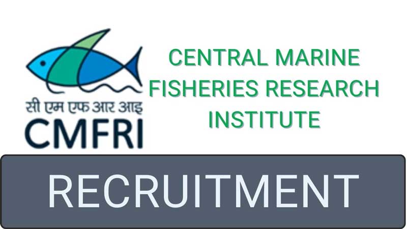 CMFRI Recruitment 2024: Applications are invited for the post of Research Associate