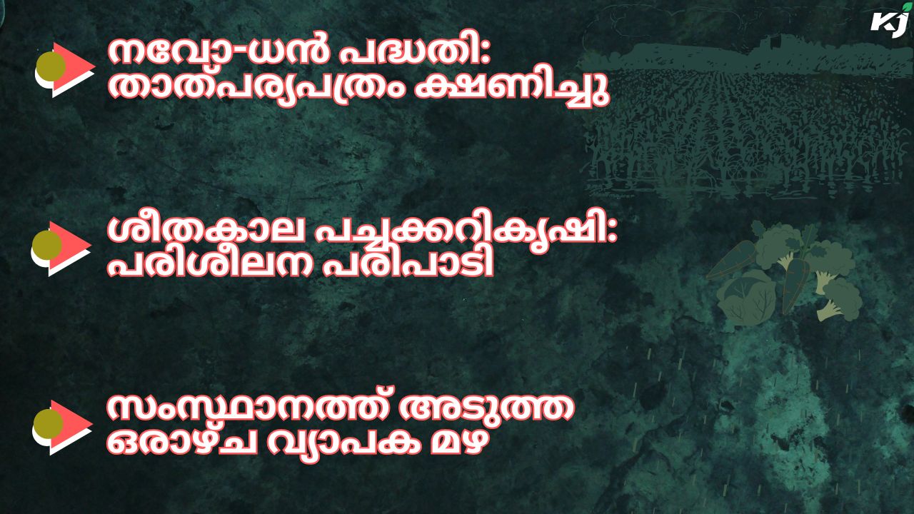 കാർഷിക വാർത്തകൾ