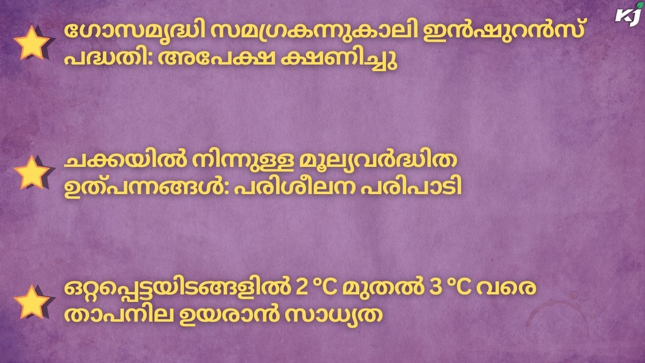 കാർഷിക വാർത്തകൾ