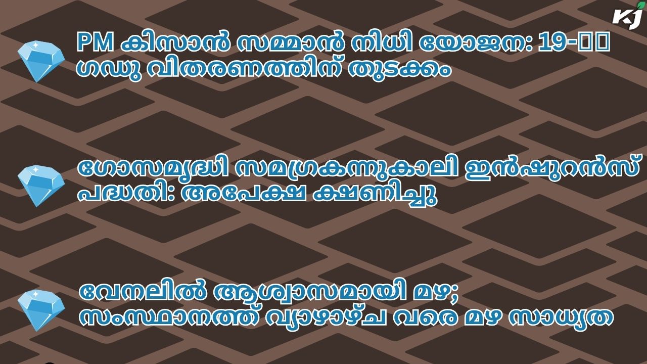 കാർഷിക വാർത്തകൾ